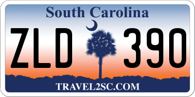SC license plate ZLD390
