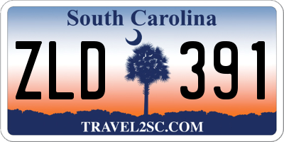 SC license plate ZLD391