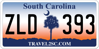 SC license plate ZLD393