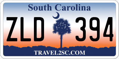 SC license plate ZLD394