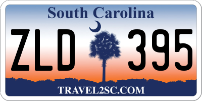 SC license plate ZLD395
