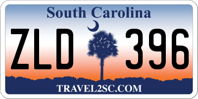 SC license plate ZLD396