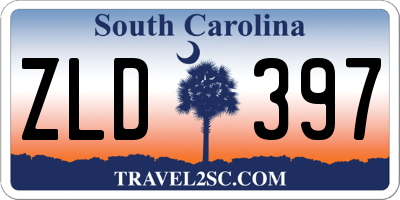 SC license plate ZLD397