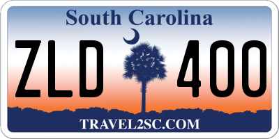 SC license plate ZLD400