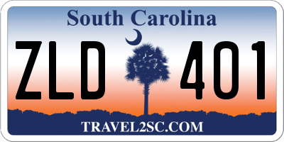 SC license plate ZLD401