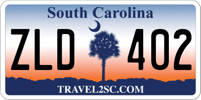 SC license plate ZLD402