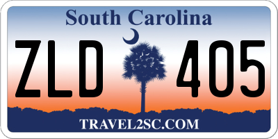 SC license plate ZLD405