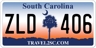 SC license plate ZLD406