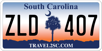 SC license plate ZLD407