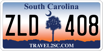 SC license plate ZLD408