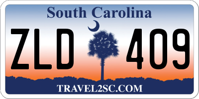 SC license plate ZLD409