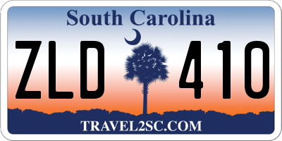 SC license plate ZLD410
