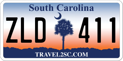 SC license plate ZLD411