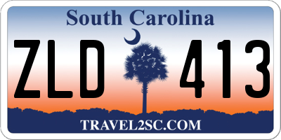 SC license plate ZLD413