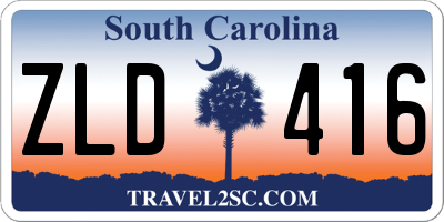 SC license plate ZLD416