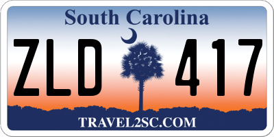 SC license plate ZLD417