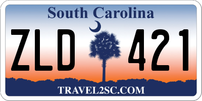 SC license plate ZLD421