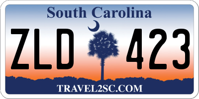 SC license plate ZLD423