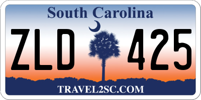 SC license plate ZLD425