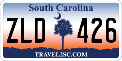 SC license plate ZLD426
