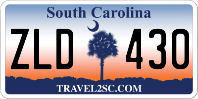 SC license plate ZLD430