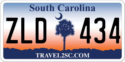 SC license plate ZLD434