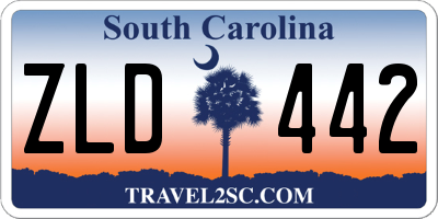 SC license plate ZLD442