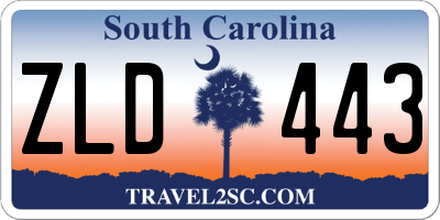 SC license plate ZLD443
