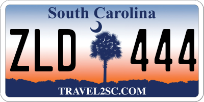 SC license plate ZLD444