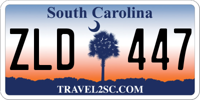 SC license plate ZLD447
