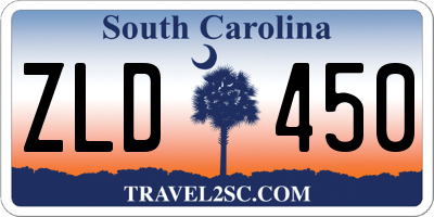 SC license plate ZLD450