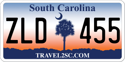 SC license plate ZLD455