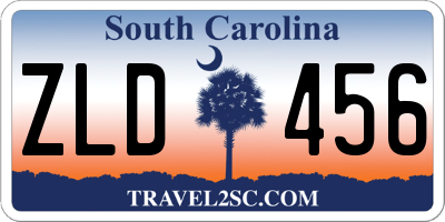 SC license plate ZLD456