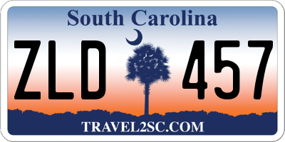 SC license plate ZLD457