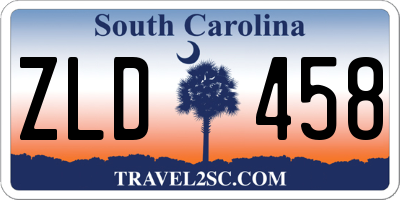 SC license plate ZLD458