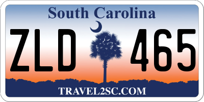 SC license plate ZLD465
