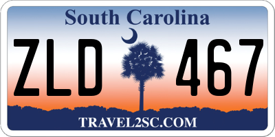 SC license plate ZLD467