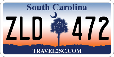 SC license plate ZLD472