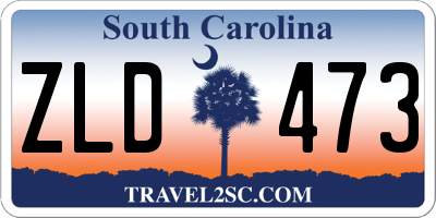 SC license plate ZLD473