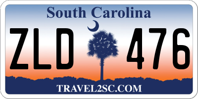 SC license plate ZLD476
