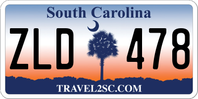 SC license plate ZLD478