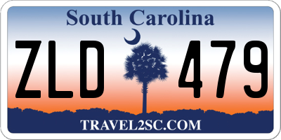 SC license plate ZLD479