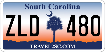SC license plate ZLD480