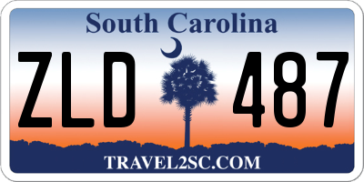 SC license plate ZLD487