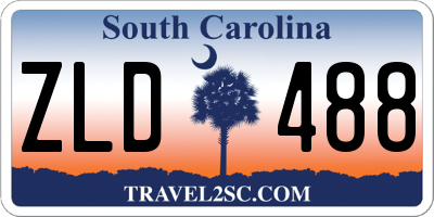 SC license plate ZLD488