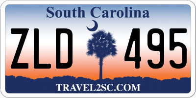 SC license plate ZLD495