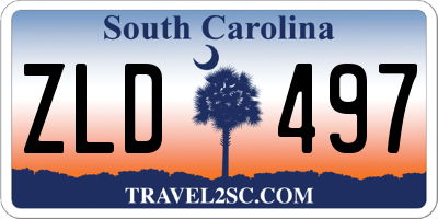 SC license plate ZLD497