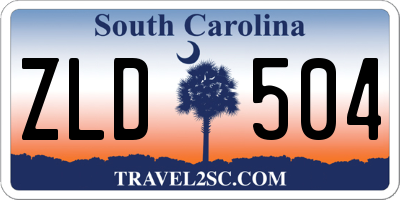 SC license plate ZLD504