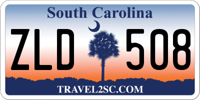 SC license plate ZLD508