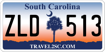 SC license plate ZLD513